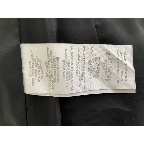 J.CREW Gray Striped Wool Blazer - Women's Size 0 - Preowned WC46 - Picture 10 of 14